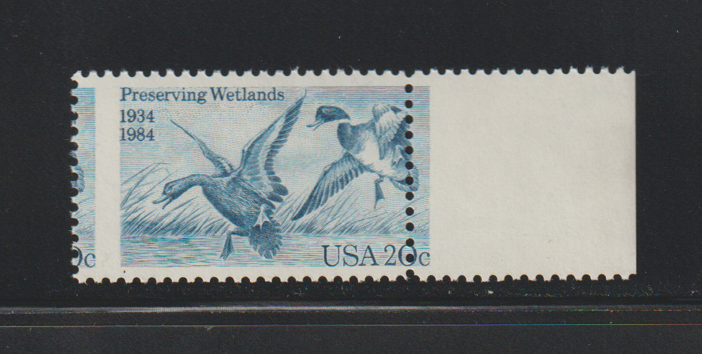 US EFO ERROR Stamps #2092 Mallard Ducks: Margin Misperf. MNH
