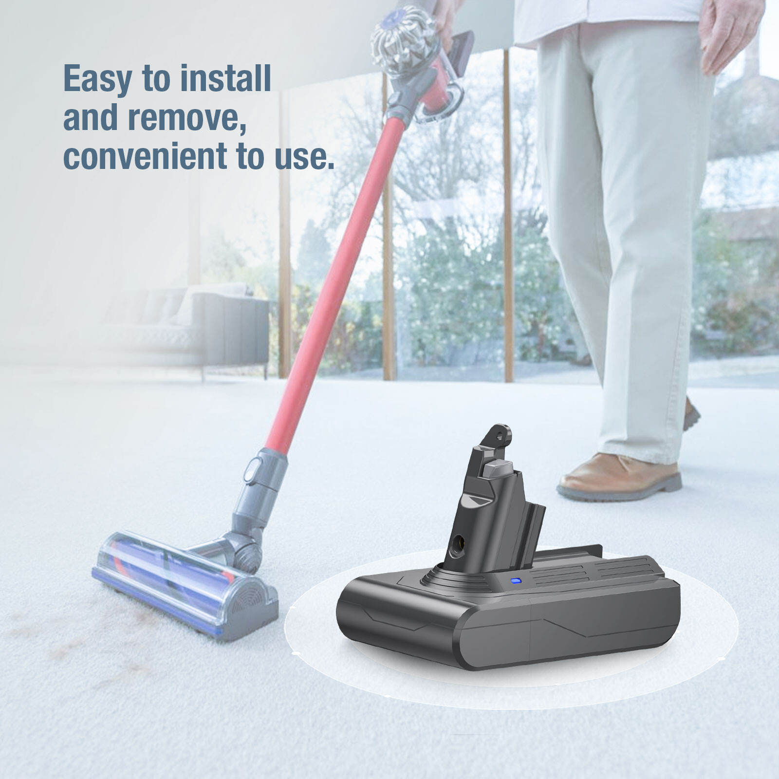 21.6V V6 Battery Replacement For Dyson SV03 SV04 SV09 DC58 DC59 Handheld Anima