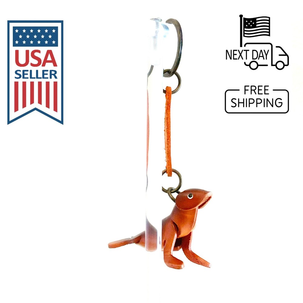 Seal Handmade Leather Keyring