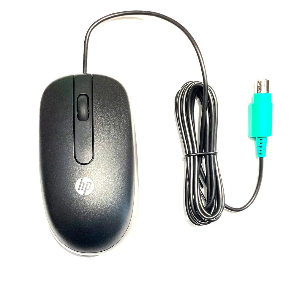 NEW GENUINE OEM HP BLACK PS2 PS/2 3 BUTTON COMPUTER MOUSE OPTICAL SCROLL WHEEL