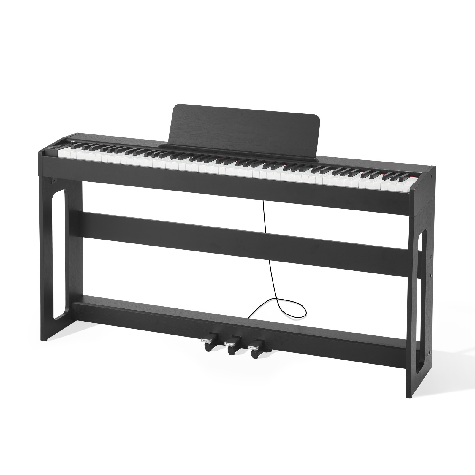 Uimoso 88-Key Weighted Digital Piano with Stand and 280 Tones - Black