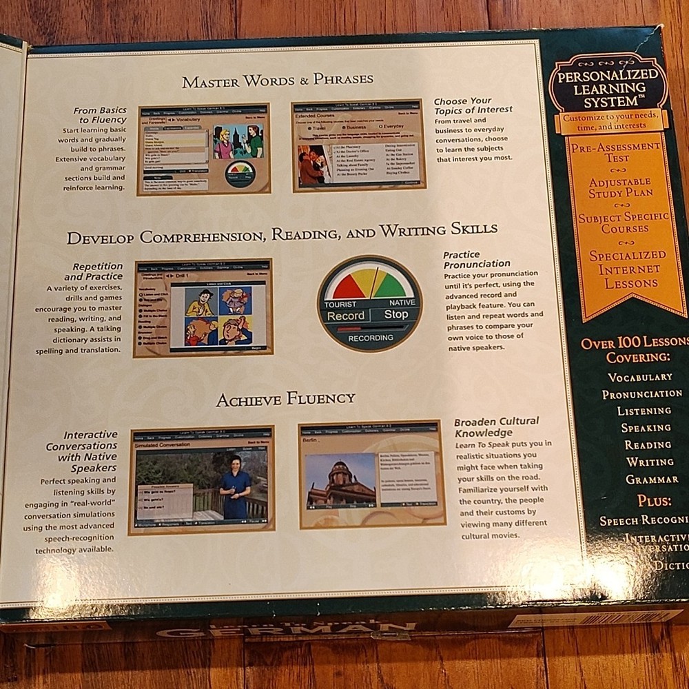 Learn to Speak German Complete Interactive Learning Solution Version 8.0 New