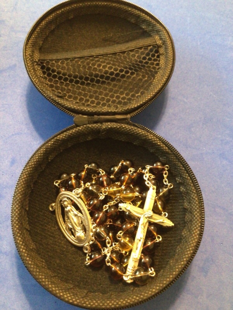 Miraculous ROSARY Camo Glass with Camouflage Case Protection 8mm Handmade