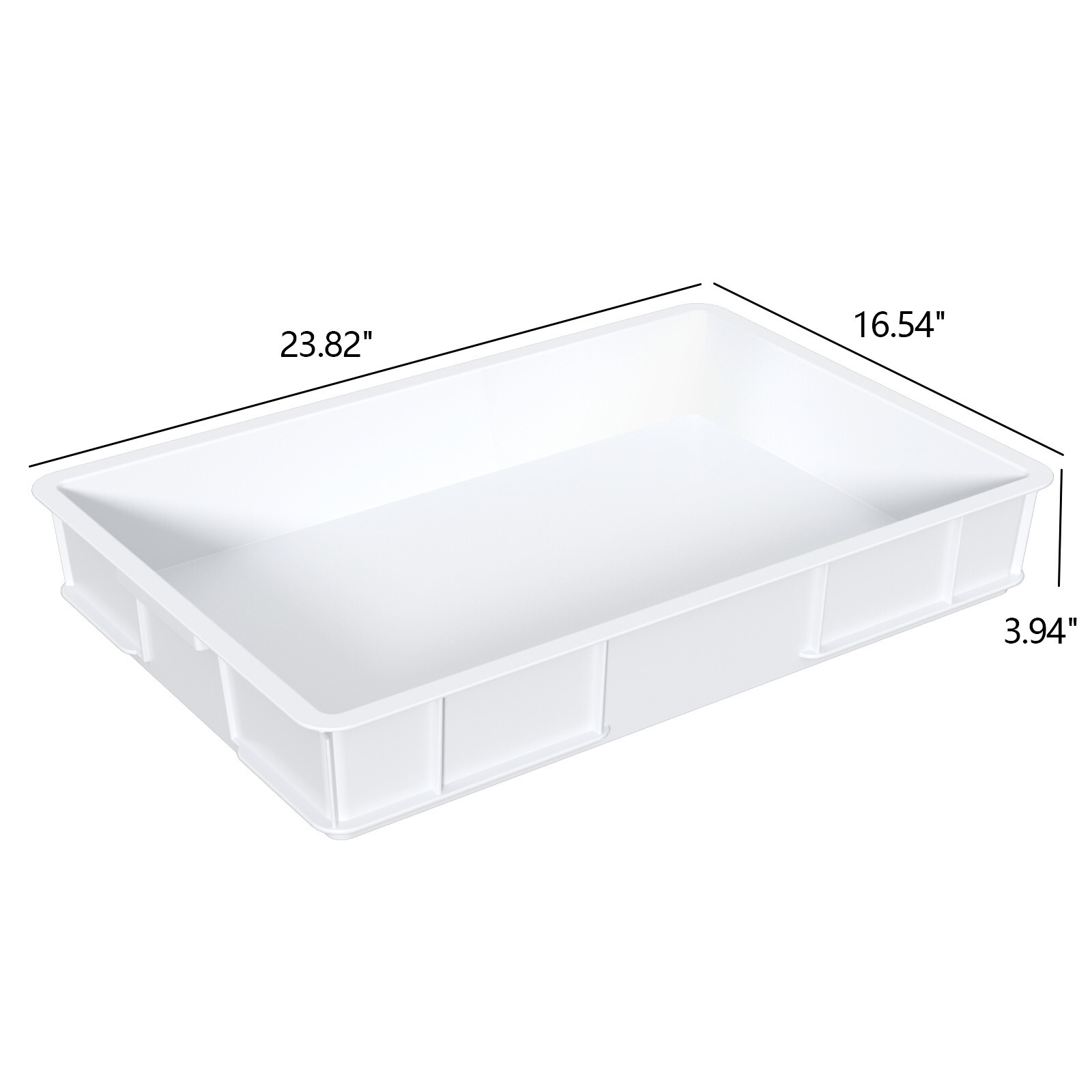 Cand Pizza Dough Proofing Box Tray, Stackable Commercial Quality Trays, 4 Tray