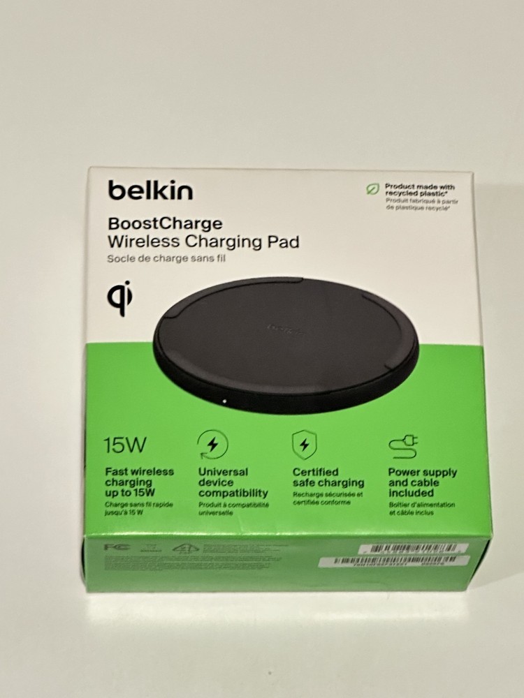 Belkin BoostCharge 15W Wireless Charging Pad WIA012TTBK - Black OPEN BOX