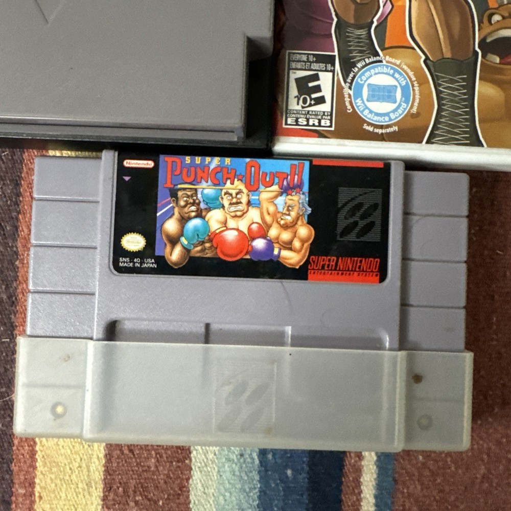 Punch Out!! Nintendo Game Bundle NES SNES Wii 3 Games!!