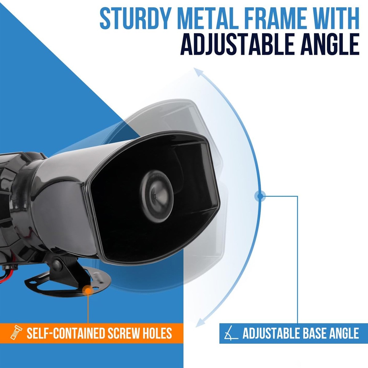 7 Tone Sound Car Siren Vehicle Horn with Mic PA Speaker System Emergent