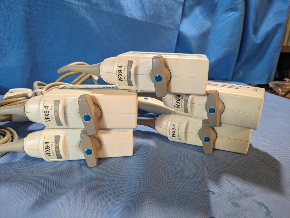 LOT OF FIVE Siemens VFX9-4 Linea Array Ultrasound Transducers (REF: 05936237)