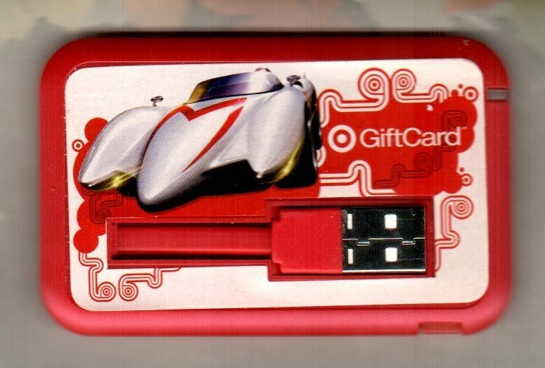 TARGET Mach 5, Speed Racer ( 2008 ) USB Disk / Gift Card ( $0 )