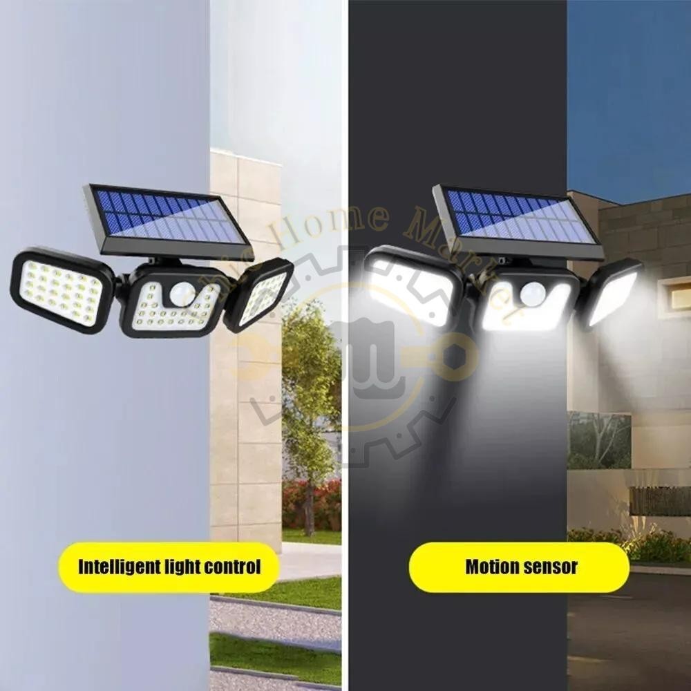 2 Pack LED Motion Sensor Solar Lights Outdoor IP65 Waterproof Security Lamp