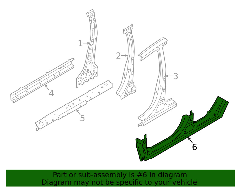 Genuine Mitsubishi Rocker Panel 5253K934