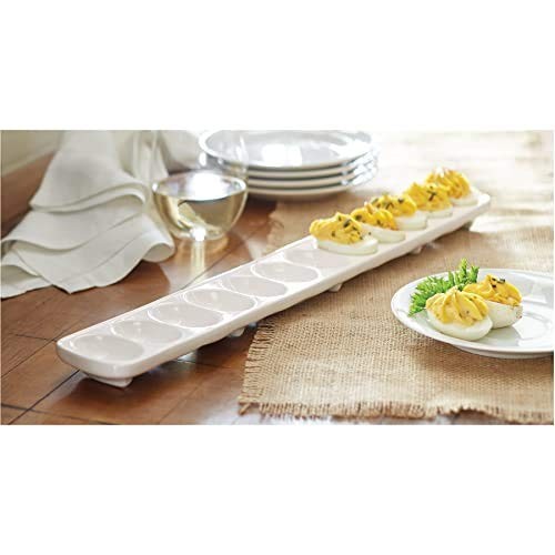 Mud Pie Deviled Egg Tray Set, White