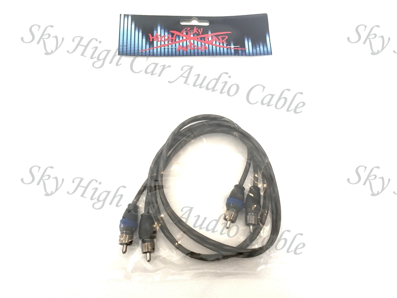 Sky High Car Audio 2 Channel Twisted 1.5 ft RCA Cables Coated 1.5' OFC 1 1/2