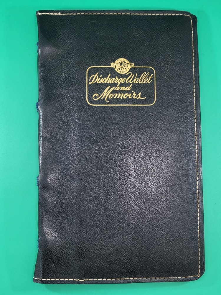 WWII Discharge Wallet and Memoirs Record Folder - Unused