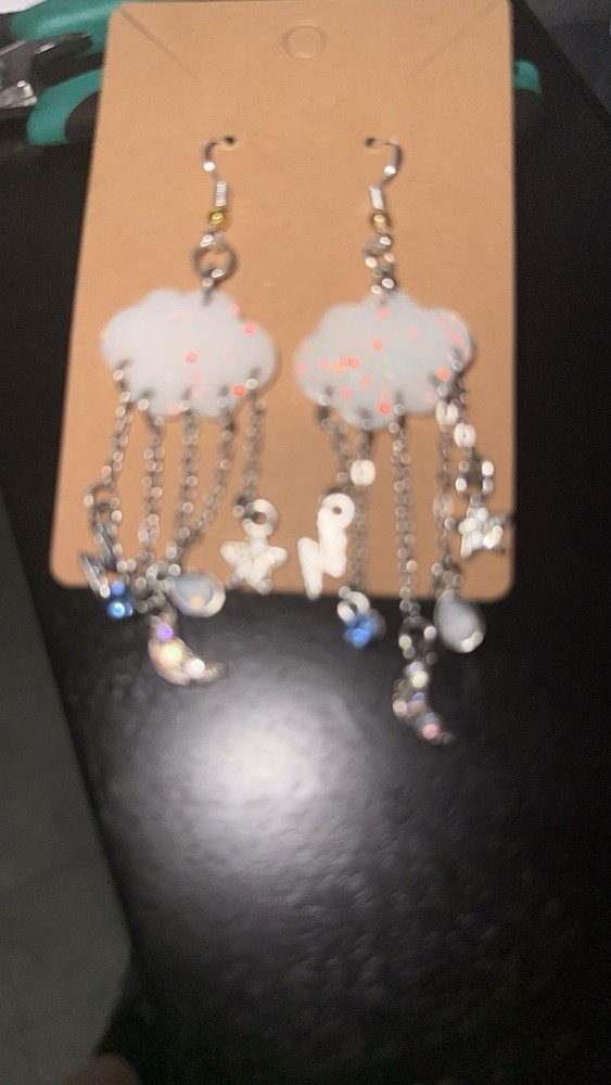 Fun Rainy Day Cloud Earrings
