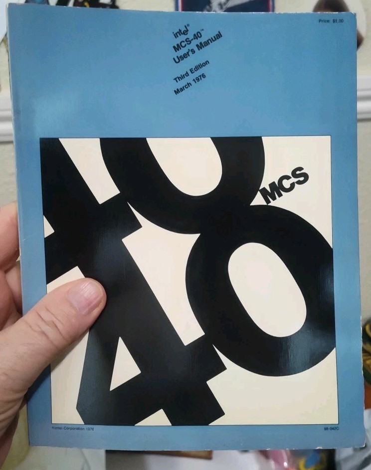 Intel MCS-40 User's Manual 1976 PB 2nd Edition, 3rd Printing VG Condition