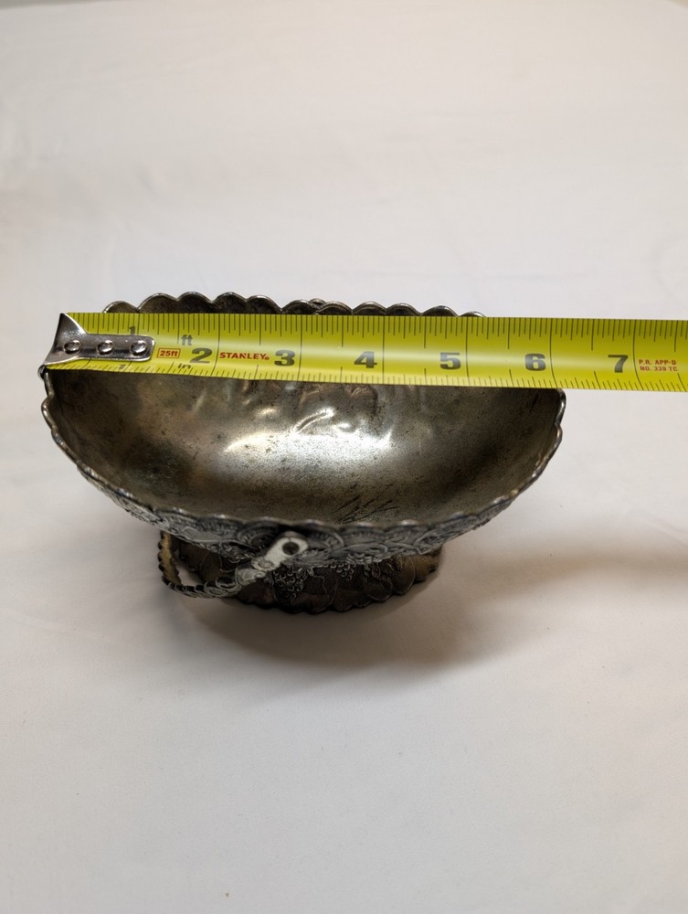 Vintage Daruma Silver Plated Basket/ Bowl/ Candy Dish, Made In Japan