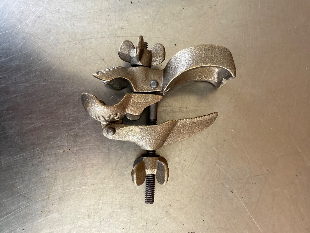 E.M. Pell Brass Pipe Support Device Auburn NY Antique Tool