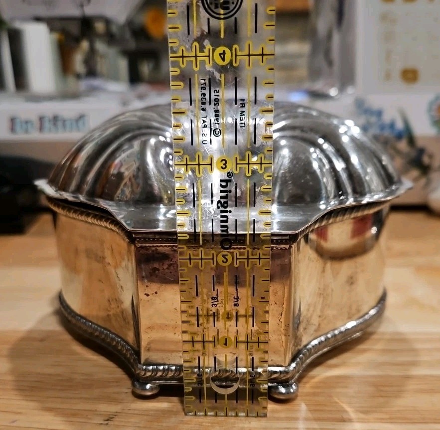 VTG Silverplate Clam Shell Hinged Box Friedman Silver Co Hallmarked Rare Coastal