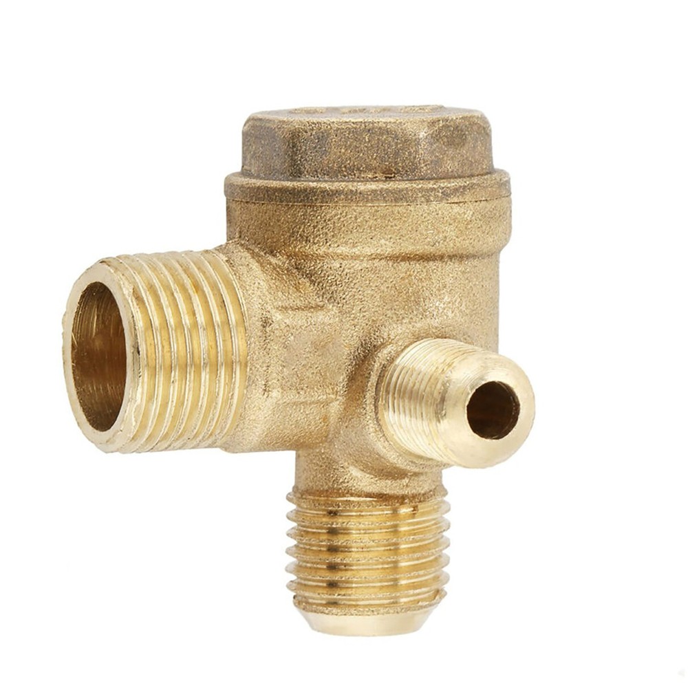High Performance Air Compressor 90 Degree Check Valve Brass M10xM14xPT3/8 Thread