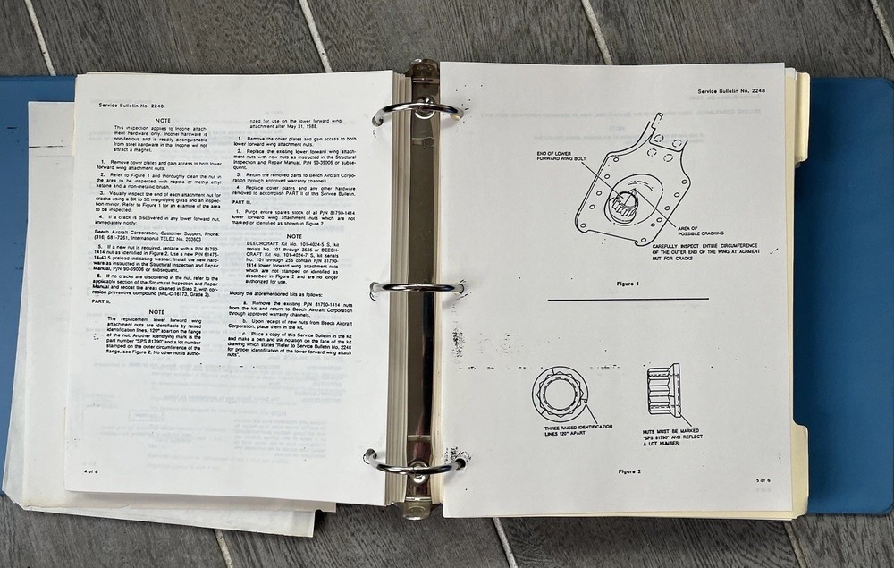 Beachcraft U-8 Aircraft Training Manual for Classroom Training Reference Only Og