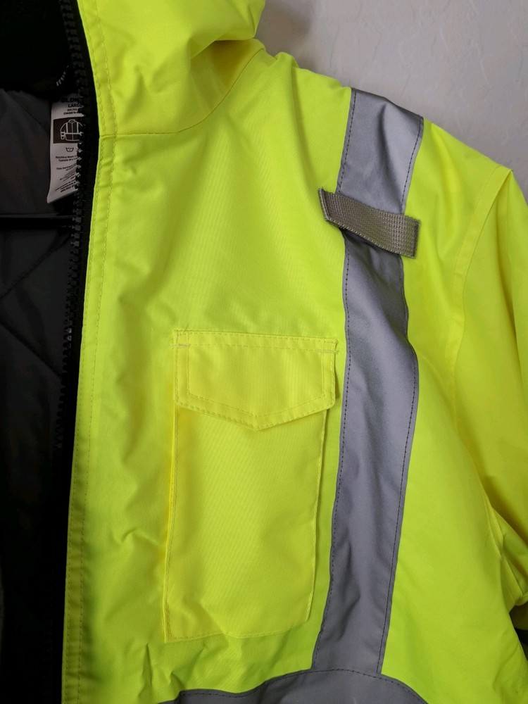 Bomber Jacket Hi-Vis Safety GloWear 8377 Type R Class 3, Lime, Large