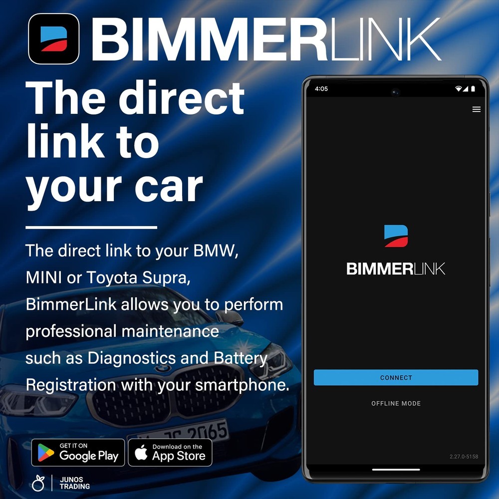 Bluetooth OBD2 Scanner for BimmerCode, MotoScan - iOS, Android, Windows