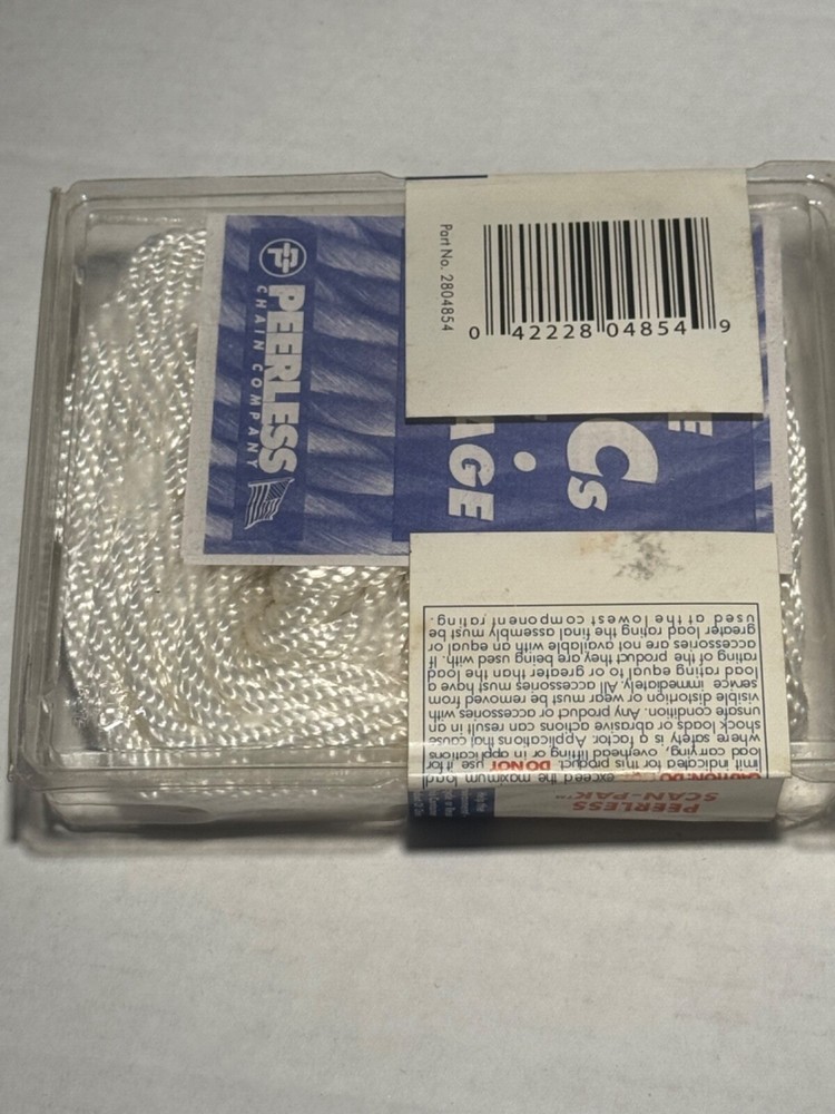 Peerless Chain Sash & Awning Cords 50ft #6 (3/16") Solid Braid, White