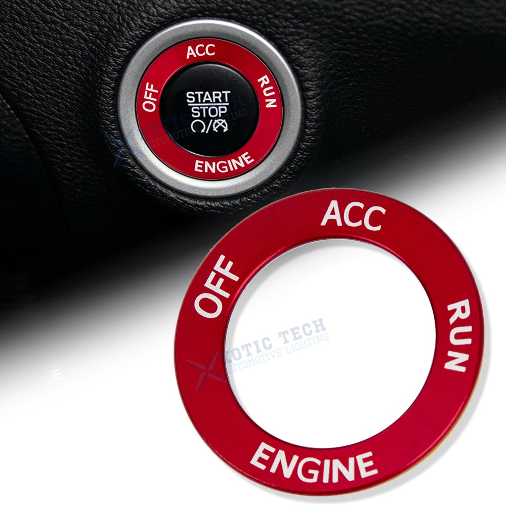 Engine Start Stop Button Cover Trim Ring For Dodge Charger Challenger Durango