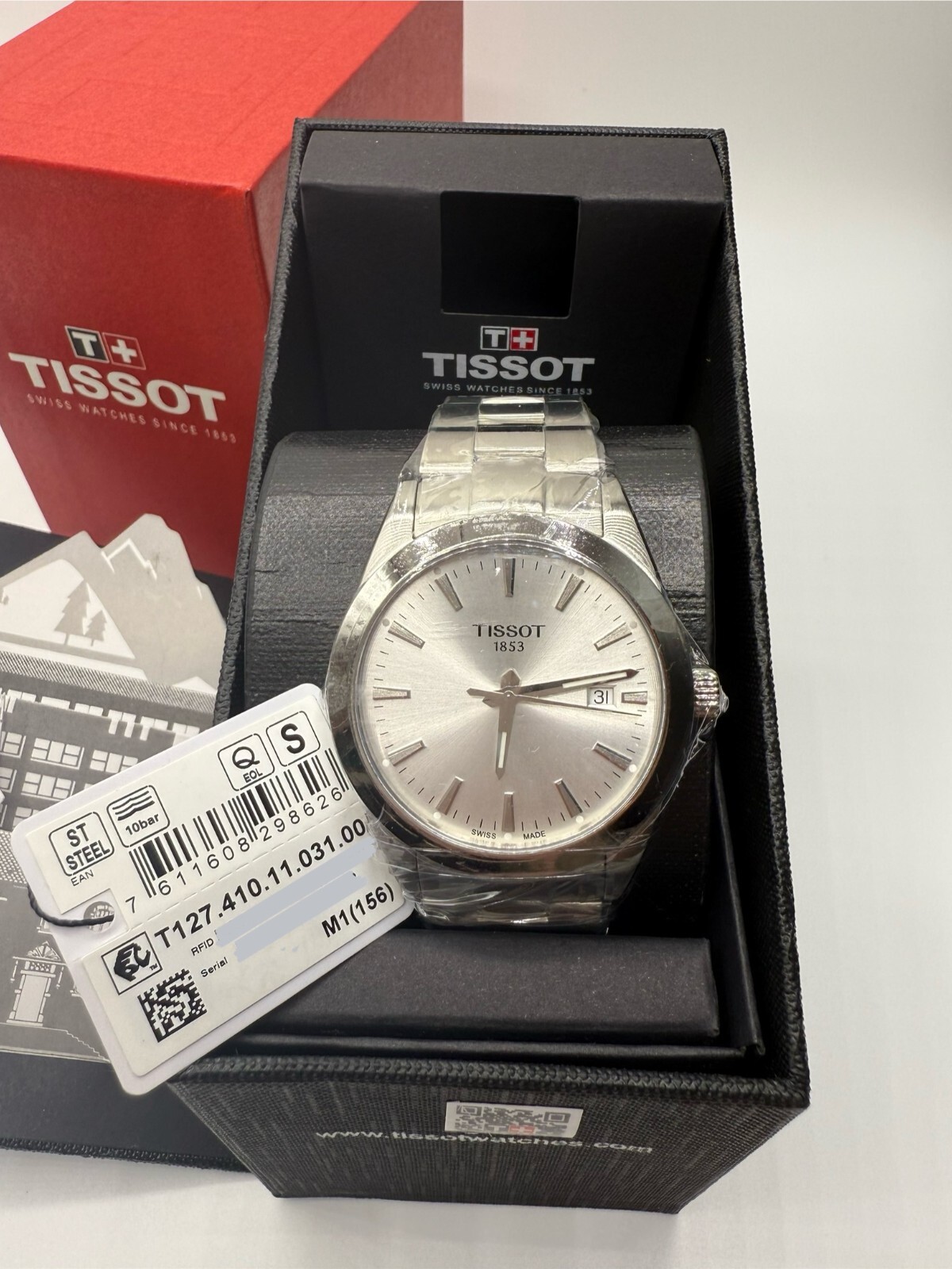 TISSOT Gentleman T127.410.11.031.00 Silver Dial Men's Watch 40 mm