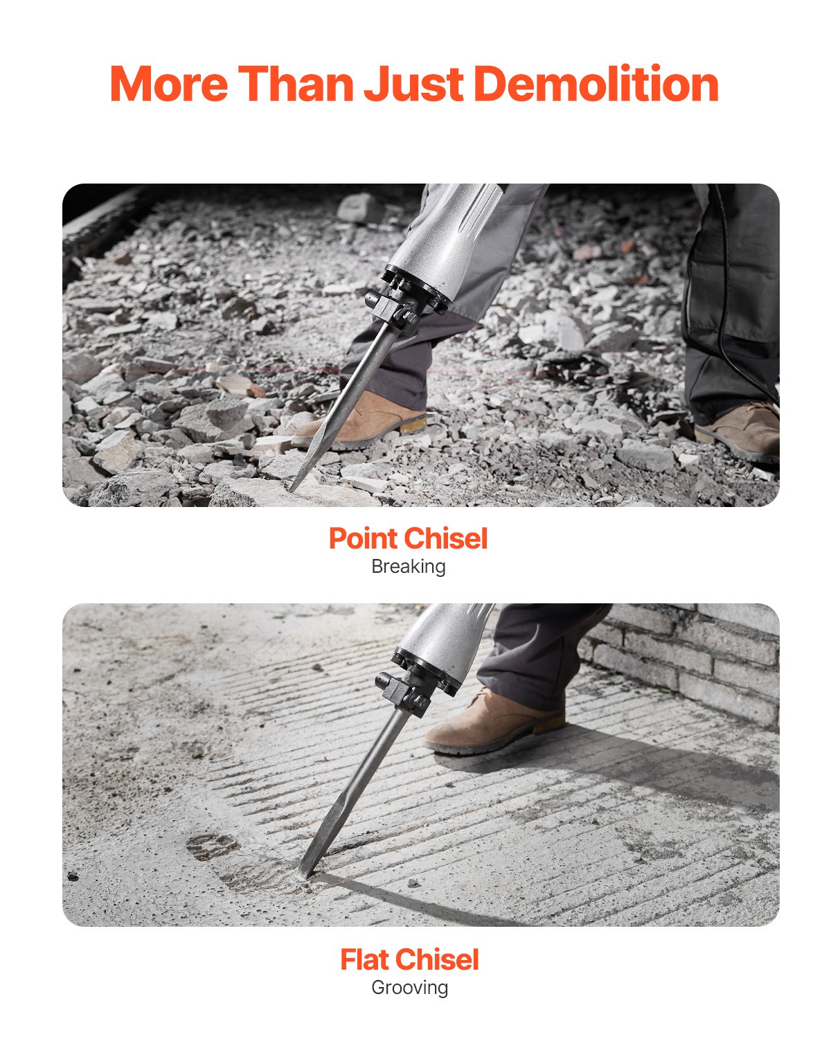 VEVOR 2200W Demolition Jack Hammer Electric Concrete Breaker