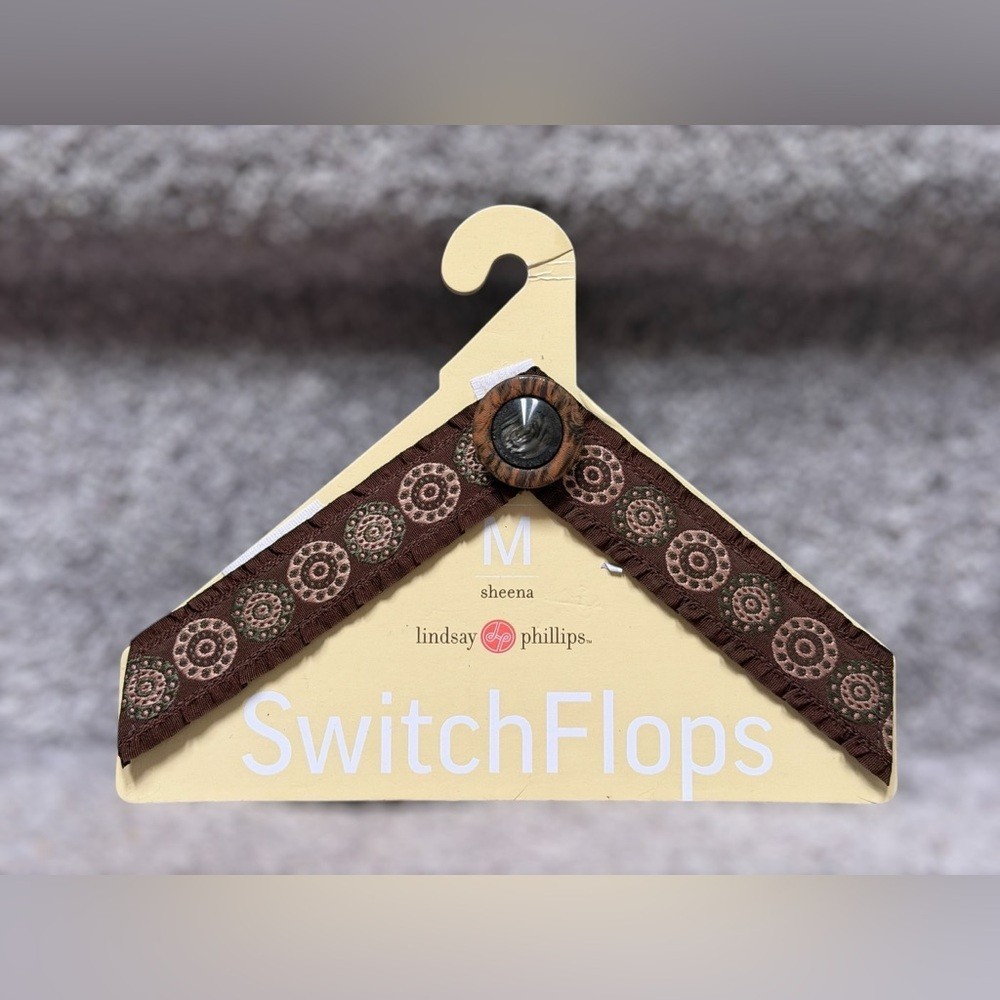NEW Lindsay Phillips SwitchFlops Sheena Brown Interchangeable Sandal Straps Boho