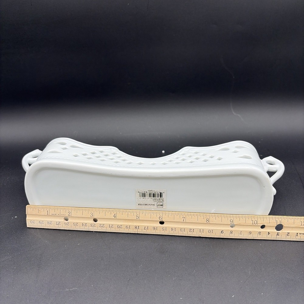 Mikasa Manchester Pattern Porcelain White Buffet Holders W/Box