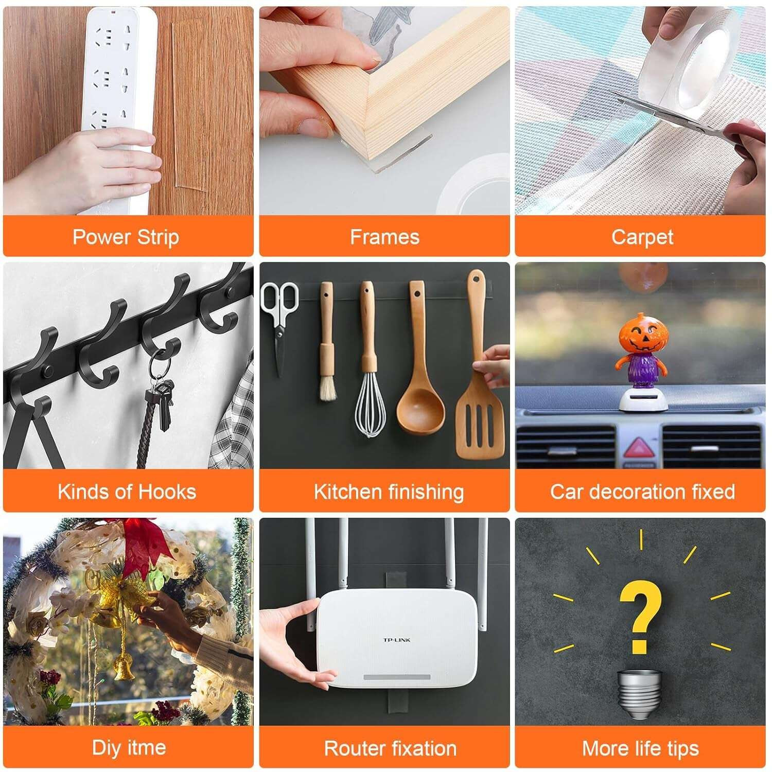 Nano Tape Heavy Duty Double Sided Tape Reusable Strong Adhesive Mounting Tape