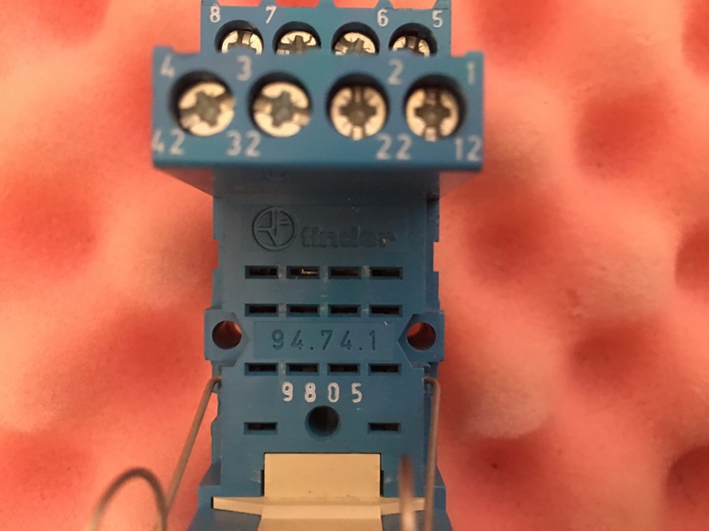 FINDER 55.34 RELAY 5A 250V 24VDC & 94.74.1 RELAY BASE (SOCKET) and DIODE MODULE