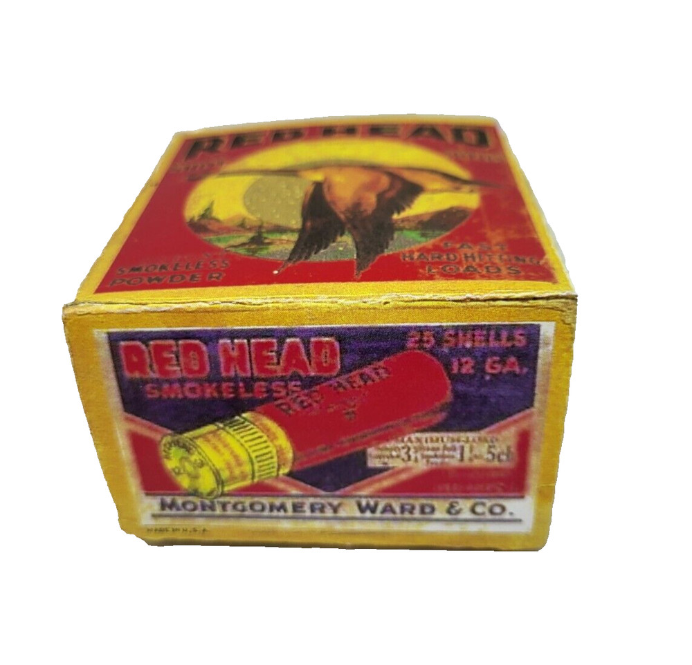 Vintage Red Head Smokeless Powder Shot Shells Empty Box - REPRODUCTION