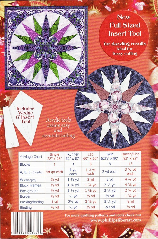 Folded 3-D Mariners Compass with Wedge and Insert Tools by Cheryl Phillips of Ph