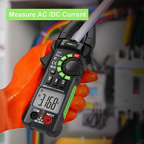 Digital Clamp Meter Multimeter Tester T-RMS 6000 Counts, Auto AC Current