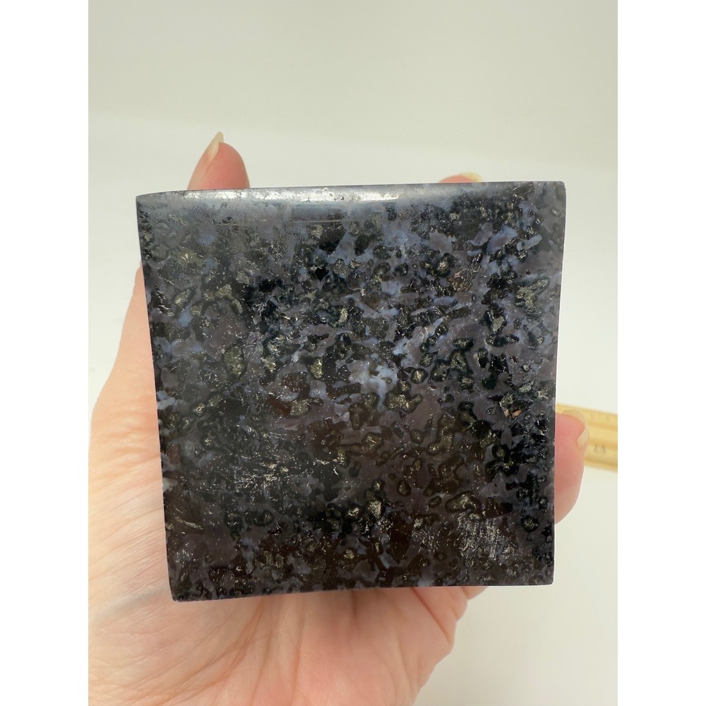 Larvikite Cube Polished Display Specimen Crystal Rock Mineral Stone