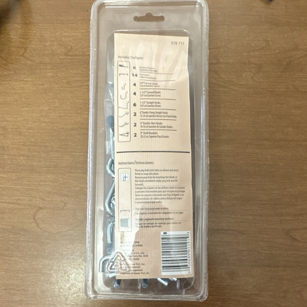 Everbilt Locking Peg Hook Assortment Steel 32pcs for 1/4" Pegboard