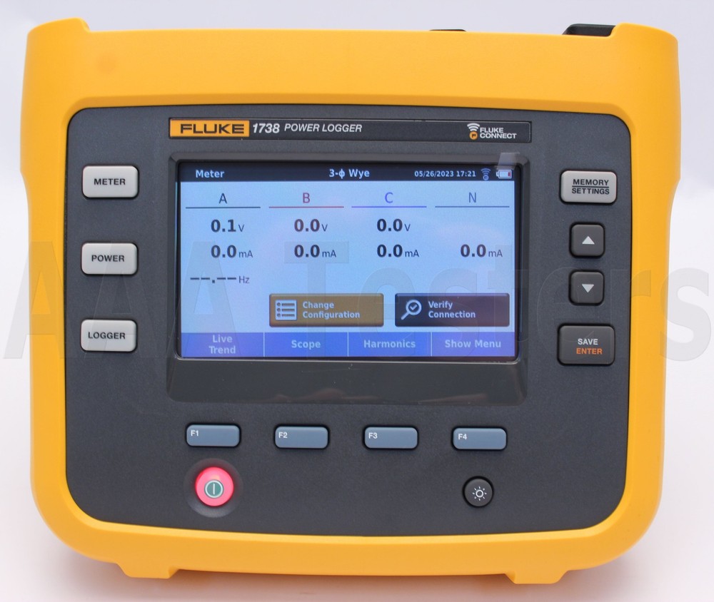 Fluke 1738 Three Phase Power Quality Logger Analyzer 10.24 kHz