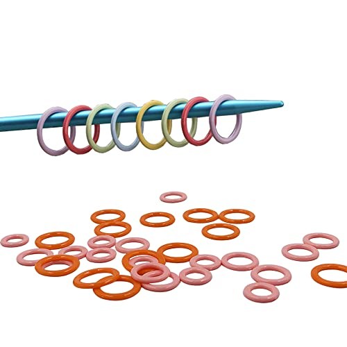 450 pcs Knitting Stitch Marker, Braided Auxiliary Marking Ring, Plastic Ring