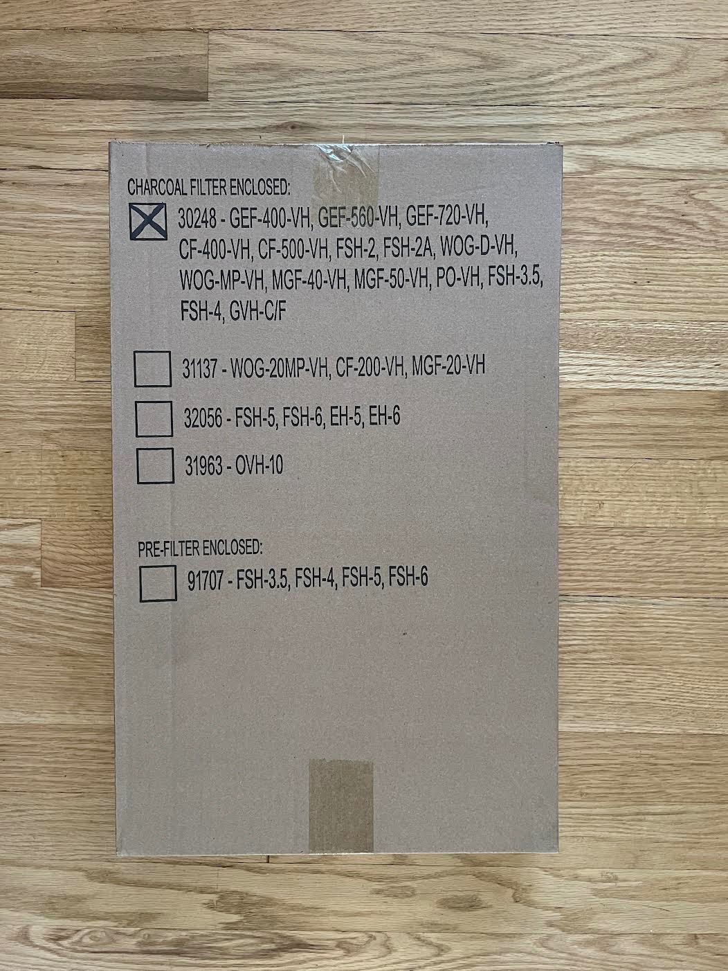 Industrial Kitchen Filter / Giles Charcoal Filter Assembly / 20" x 12-3/8" / NEW