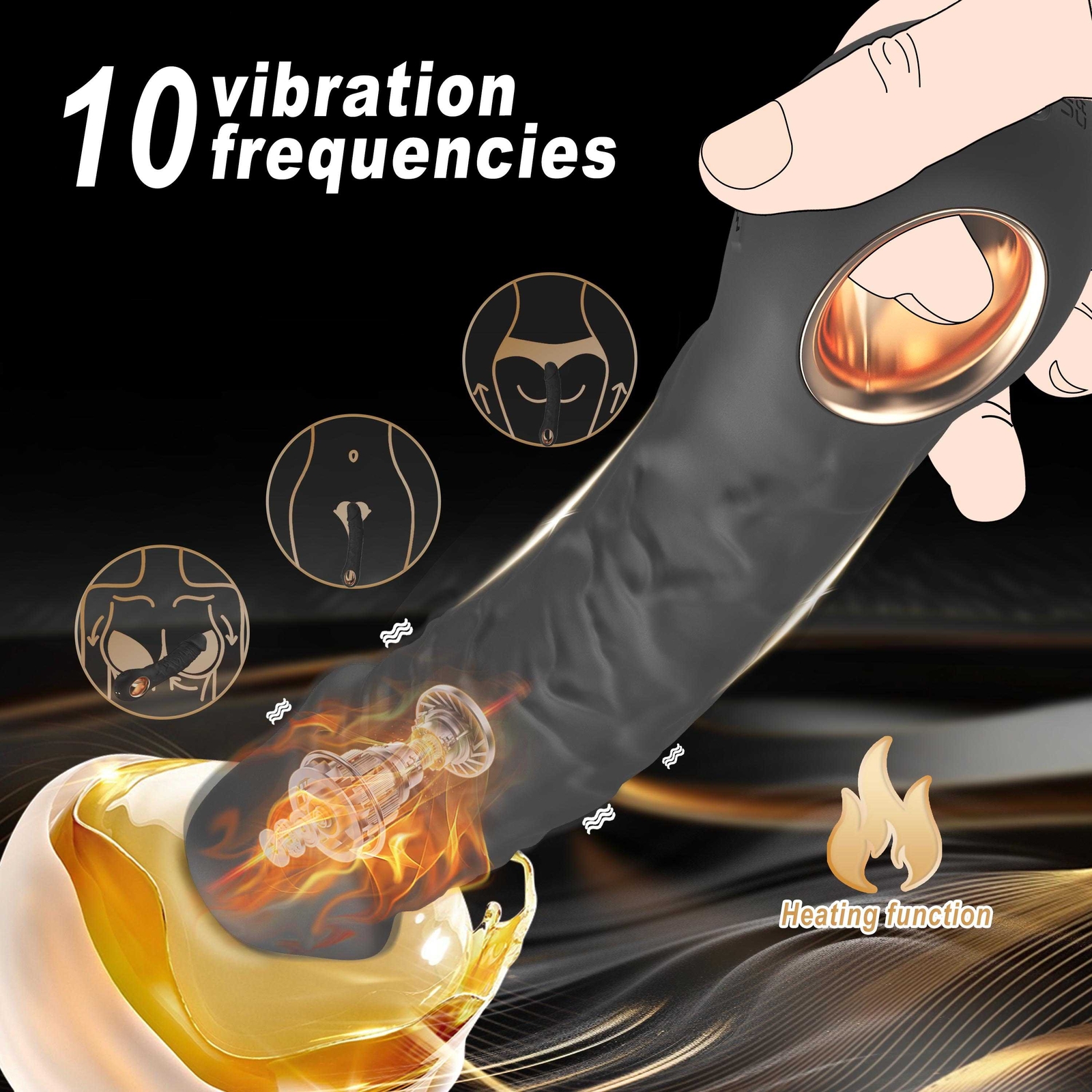 Realistic G Spot Vibrator Dildo Clit Massager Anal Stimulator Sex Toys for Women