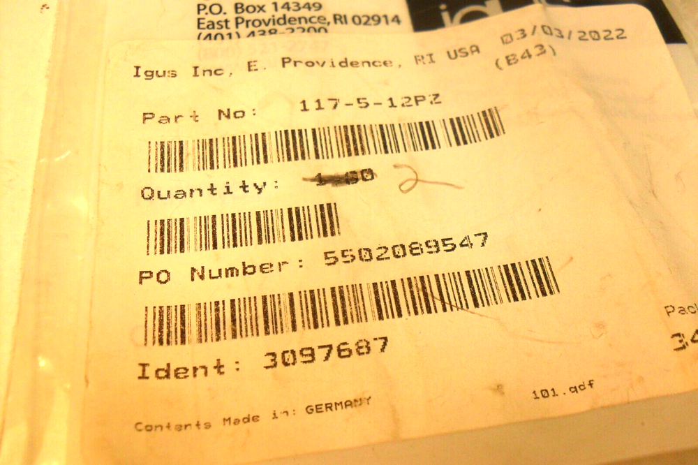 igus 117-5-12PZ Mounting Bracket. Energy Chain System NIB