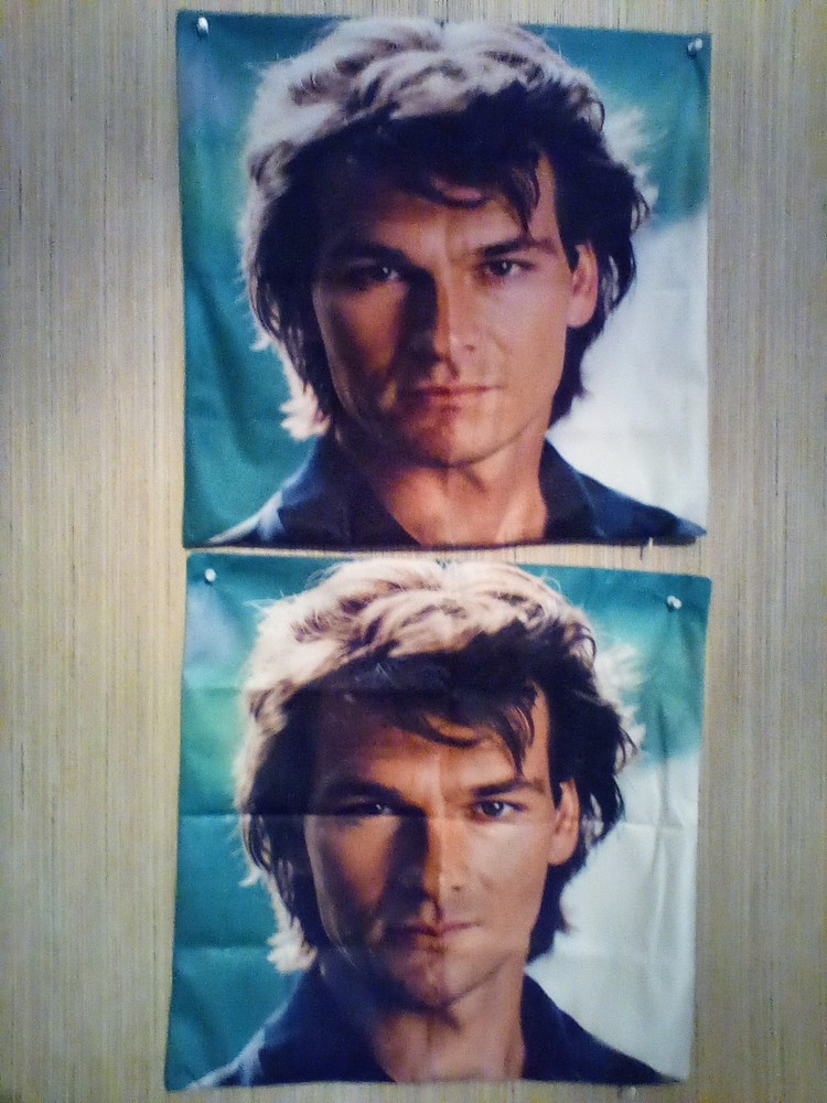 x2 Patrick Swayze Pillowcase 18X18 Double Sided