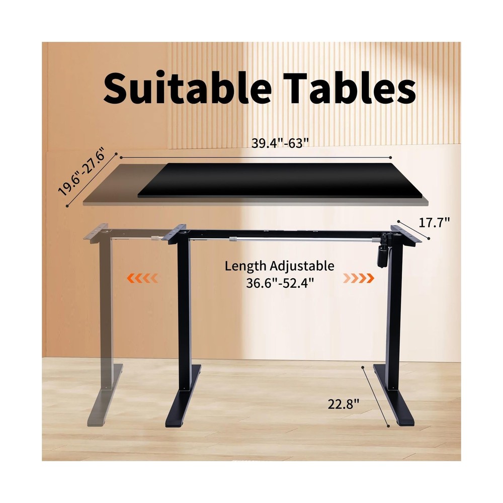 NICECOZY Electric Standing Desk Frame Workstation,Memory Controller Height Ad...