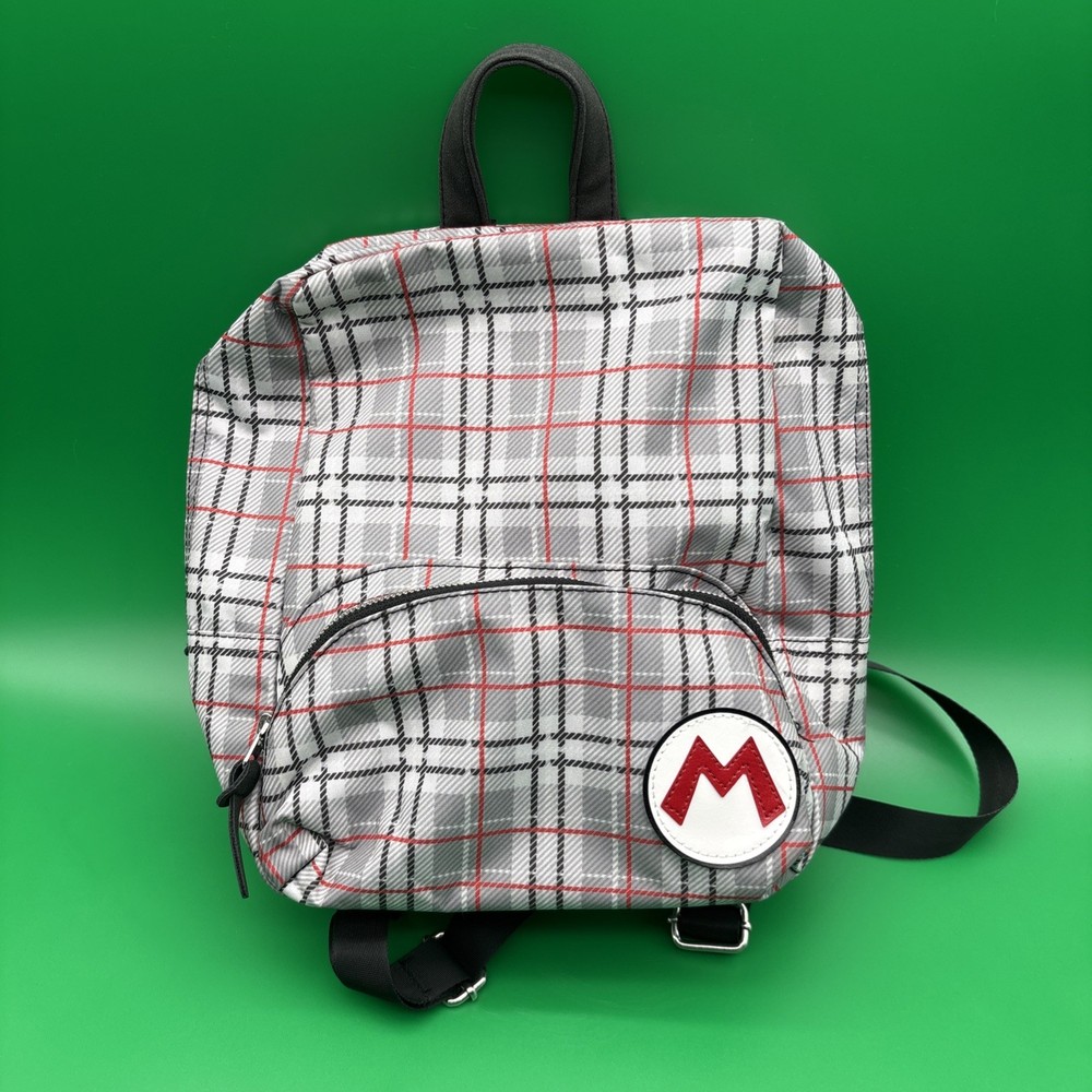 Mario Bros Controller Gear Super Plaid Mini Backpack Nintendo Switch Compatible
