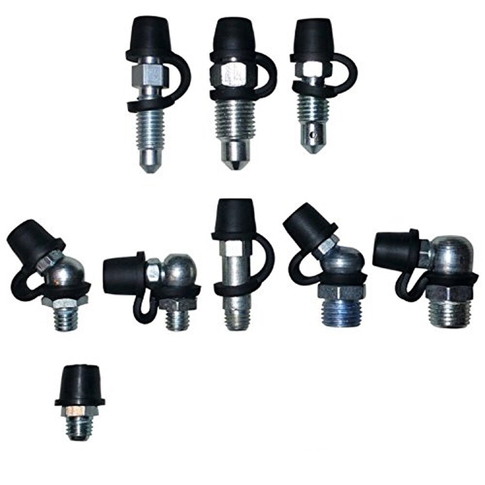 25Pack Brake Bleeder Screw Caps Grease Zerk Fitting Cap Rubber Dust Cover NEW
