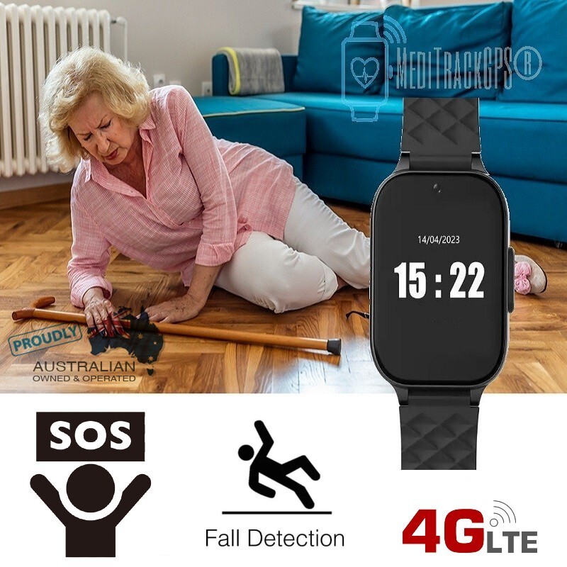 4G LTE Fall Detection Elderly Sim Smart Watch SOS Fall Detect Two-way Talk GPS